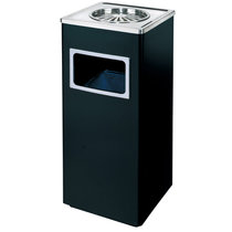 南方方形菊花格座地烟灰桶酒店垃圾桶烟灰电梯立式烟灰缸GPX-40A(黑色烤漆)