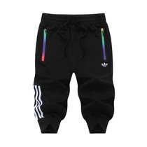 adidas阿迪达斯短裤2016夏季透气日常运动跑步休闲裤系带运动裤男(黑色)