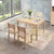 a家家具 北欧实木餐桌椅组合一桌四椅小户型餐桌长方形6人饭桌(一桌六椅 默认)