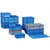 苏识 ZZ001 300*200*150mm可堆式周转箱  ( 颜色：蓝色) 塑料长方形中转物流箱工具储物箱(蓝色 默认)