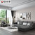 恒信家居 沙发 布艺沙发可拆洗小户型客厅整装现代简约家具(灰色 3+1+贵（面右）)