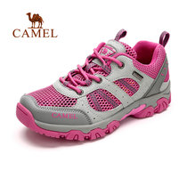 camel骆驼户外徒步鞋 2015春季女款透气网布防滑低帮耐磨鞋A51303600(玫红 40)
