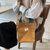 秋季手提袋2021新款上班包包女帆布包通勤简约带饭盒包小拎手拎包(棕色 默认版本)