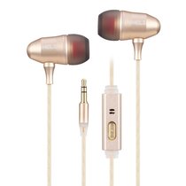 合立 H5耳塞式耳机 入耳式 线控主播监听运动 苹果电脑通用hifi(土豪金)