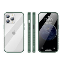 苹果13手机壳 iPhone13 Pro Max防摔透明保护套镜头全包硅胶软壳(墨绿色 iPhone 13 Pro Max)