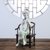 白瓷仕女人物摆件 德化白瓷古典手绘人物摆件创意中式玄关酒柜居家酒店软装饰工艺品(仕女-琵琶（不含椅子）)