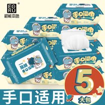 相阅品牌 婴幼儿手口湿用巾 130mm*180mm/张 80抽手口屁专用湿纸巾（新疆，西藏不发货）(白色 5包超值装)