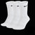 Nike耐克袜子男袜女袜2021夏季长筒中筒纯棉毛巾底运动袜子SX7664(L（26-28cm/42-46码） 高筒/白色/三双装/常规款)