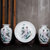 景德镇陶瓷器三件套小花瓶现代中式客厅电视柜插花工艺品装饰摆件(雪景)