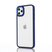 适用iPhone13iPhone 13ProiPhone 13ProM手机壳金属鹰眼镜头三合一肤感磨砂苹果13防摔保护套(深蓝色 iPhone13)