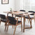 天米 TIMI 北欧白橡实木餐桌椅 1.4米餐厅家具 现代简约创意饭桌组合(原木色 1.4米餐桌+4把绿色PU凳面Z椅)第3张高清大图