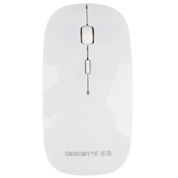 吉选（GESOBYTE）无线鼠标 锂电池可充电 静音版（白色）