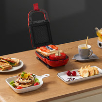 德国蓝宝（Blaupunkt）轻食烹饪机 家用多功能三明治机早餐机 简餐机 双面加热电饼铛BP-S1/BP-S2(Mini红BP-S1-HS 轻食机)