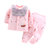 婴儿加棉衣服0秋冬纯棉新生儿冬装3个月6夹棉保暖宝宝哈衣套装(59cm 840201粉色)