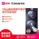 卡萨帝(Casarte) C8 HD13P2U1 13公斤 滚筒洗衣机 直驱烘干双子 晶钻紫