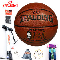 斯伯丁 篮球新款74-605原64-282 NBA专用篮球铂金经典 室内外水泥地通用篮球