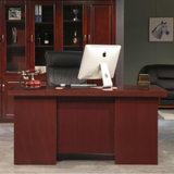 华杭 职员桌办公桌经理桌单人写字台油漆实木贴皮老板桌 HH-BG6109(红胡桃色 实木)