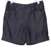 2013夏新款 OL休闲时尚显瘦百搭直筒牛仔短裤(蓝色 XL)