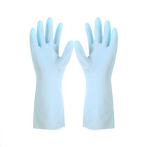 居家防水家务手套厨房清洁耐用加长胶手套家用洗衣洗碗胶皮手套(清新蓝 XL)