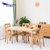 天米 TIMI 日式白橡实木餐桌椅 1.2米1.4米餐厅饭桌组合(原木色 1.4米餐桌+4把高背椅)第2张高清大图