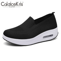 CaldiceKris（中国CK）新款飞织网面透气休闲一脚蹬懒人女鞋CK-X869(黑色 35)