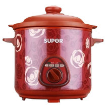 苏泊尔（SUPOR） DKZ30B11-230 红色 3D环绕文武火加热系统，文武两档火力。硅胶套防烫，红陶 电炖锅