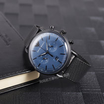 阿玛尼手表男（Emporio Armani）时尚流行男腕表 飞行员系列 蓝色魅惑AR11201