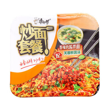 康师傅食面八方香辣肉酱碗面121g/碟