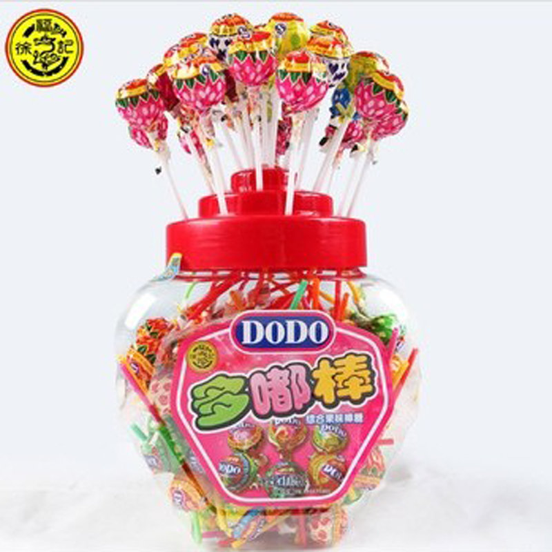 徐福记 dodo多嘟棒 综合水果味棒棒糖桶装108支