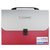 天色A4风琴包 可爱多功能手提多层文件夹 事物包收纳试卷袋资料包(1803红色)