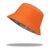 SUNTEK防晒帽遮阳帽订做大帽檐渔夫帽定制logo刺绣儿童帽子盆帽DIY印字(成人（60cm） 橘色-格子（可双面戴）)
