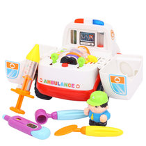 汇乐玩具救护车塑料836 早教益智玩具男孩女孩儿童宝宝婴儿玩具车电动万向带音乐角色模拟