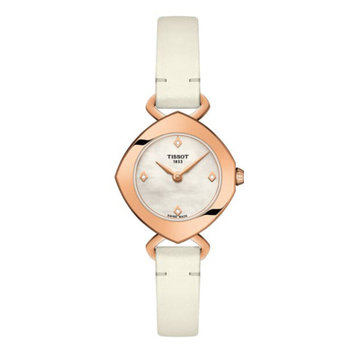 天梭(tissot)瑞士手表 伊婷系列小美人皮带石英时尚女士手表 新款潮流