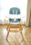 beeshum儿童餐椅宝宝便携可折叠bb凳多功能家用旋转儿童实木餐椅(奥克尼蓝 默认版本)