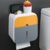 卫生间纸巾盒厕所卫生纸置物架壁挂式抽纸盒免打孔创意防水纸巾架(双层灰色+黄色)