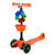 儿童滑板车三四轮滑板车冲浪式瑞士滑板闪光轮可调节(升降闪光轮橙色)