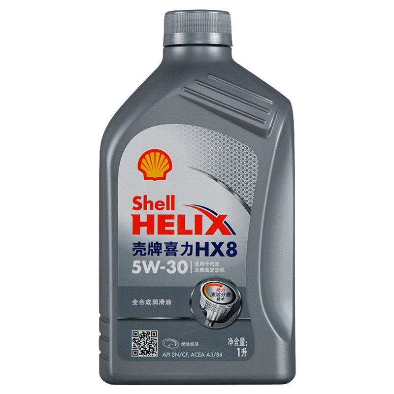 【壳牌机油图片】壳牌(shell) 喜力 hx8 5w30 sn 全合成润滑油 1l图片