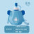 日康儿童硅胶水壶宝宝学饮杯幼儿园背带绳折叠饮水袋小学生便携 小熊硅胶水壶粉色（RK-B1035 RK-B1039)(蓝色)