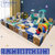 儿童乐园家用室内滑滑梯秋千小型家庭游乐场设备宝宝游乐园围栏(湖蓝色)