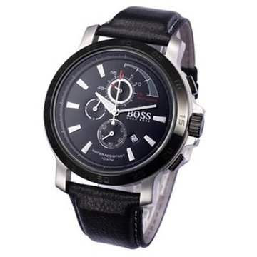 boss雨果博斯手表hb761342160户外运动型真皮条钉表带石英男