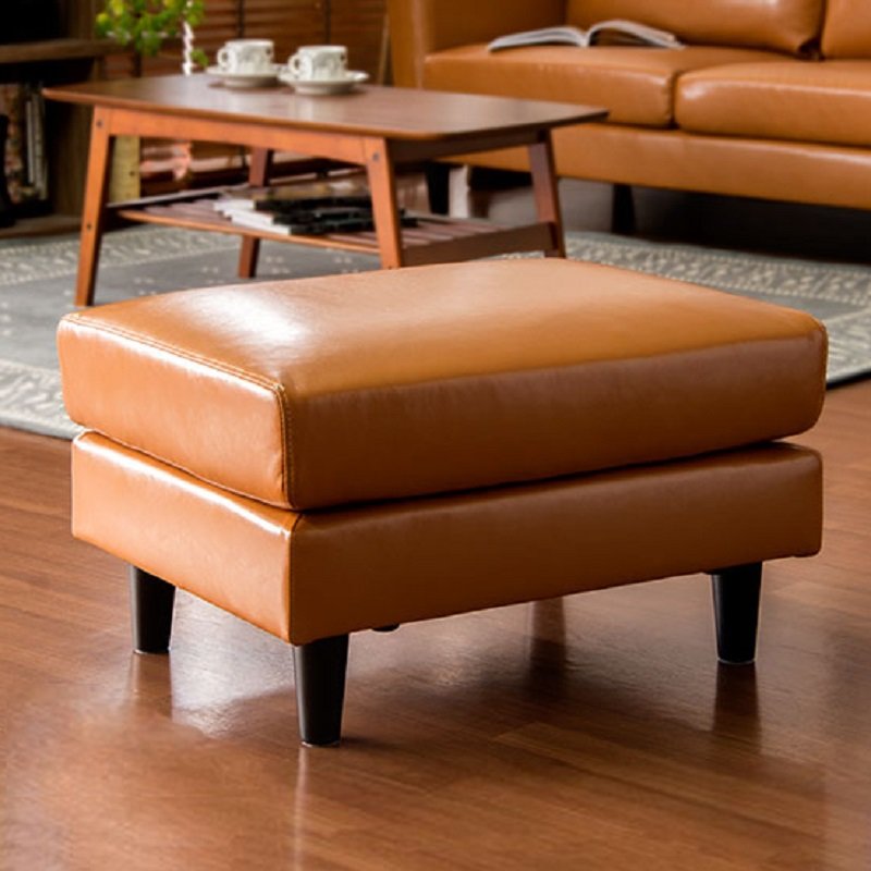 skymi日式pu沙发小户型沙发直排沙发时尚沙发客厅沙发咖啡色脚踏