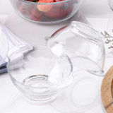 法国Duralex多莱斯钢化玻璃简约进口双耳碗餐具(浅蓝花纹)