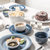 亿嘉 创意碗碟套装陶瓷碗盘北欧轻奢家用现代餐具套装 赫本系列(赫本28件套（灰白）)