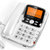 TCL 206电话机座机 家用办公有线固定电话 免电池 时尚翻盖 来电显示(珍珠白)