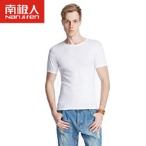 南极人男士纯棉圆领短袖T恤XL码白 纯棉透气