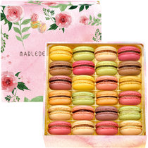 玛呖德法式马卡龙甜点24枚玫瑰蜜语礼盒送女生零食生日礼物情人节礼品