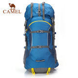 CAMEL骆驼户外登山双肩背包 50L男女徒步背包野营登山包 A4W3C3019(彩蓝色)
