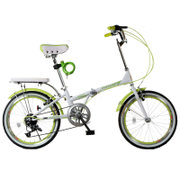 *折叠自行车 QR485型 20寸变速 快装折叠自行车(白绿)