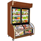 五洲伯乐ST-1200 1米2双机点菜柜立式麻辣烫冷藏冷冻柜保鲜柜展示柜商用冷柜超市蔬菜柜水果柜熟食柜冰柜