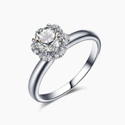 佐卡伊 共35分D-E色钻石结婚戒指钻戒女戒 明星同款 捧花系列
